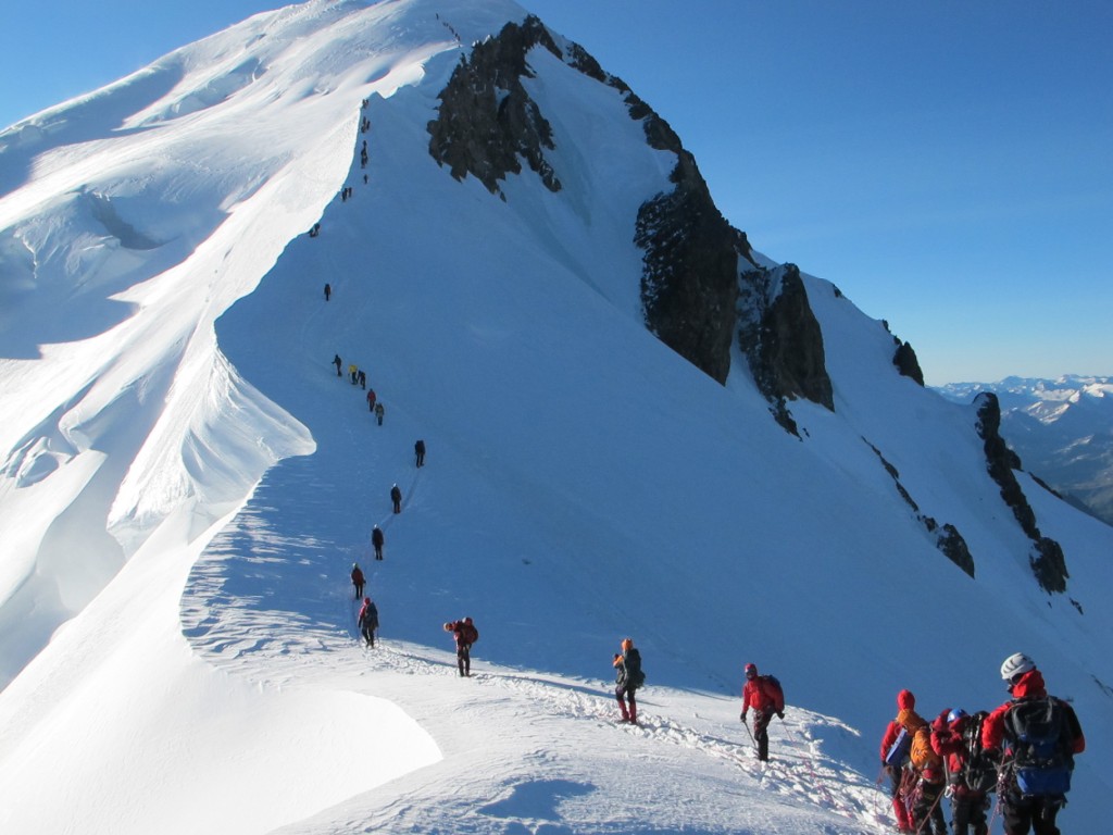 Schlange am Mont Blanc